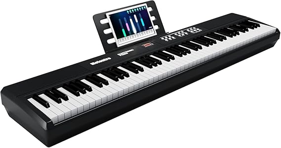 Weighted Piano 88-Key Digital Piano, Full-Size Electric Piano Keyboard with Hammer Action, Sustain Pedal, MP3 Function Dual 15W Speaker, Supports USB-MIDI/Wireless Connect