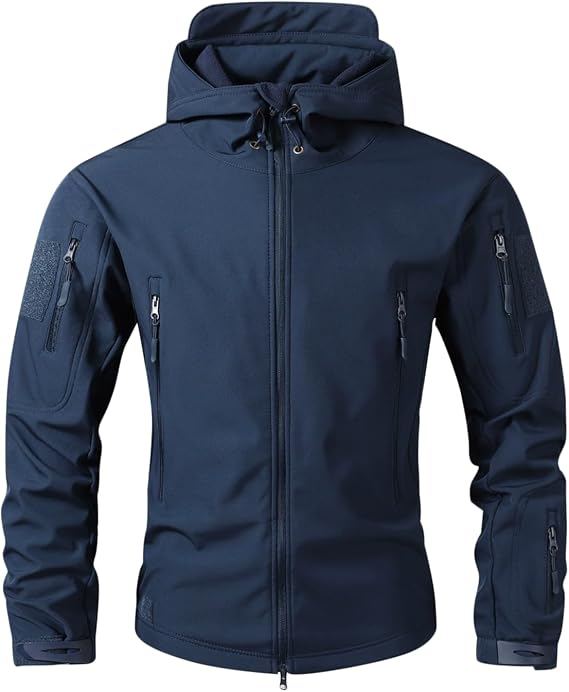Men's Army Special Ops Military Tactical Jacket Softshell Fleece Hooded Outdoor Coat