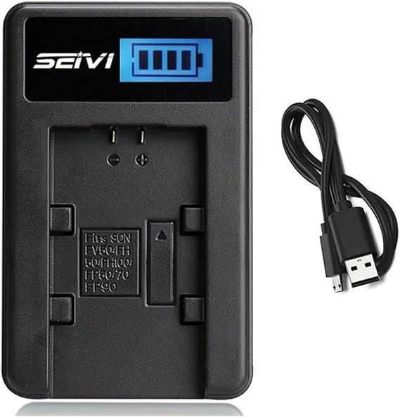 LCD USB Battery Charger for Sony PXW-X70, PXW-Z90, PXW-Z90V XDCAM Camcorder