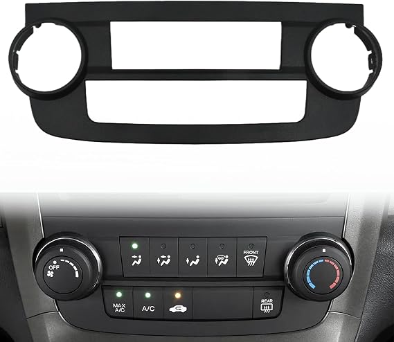AC Control Panel Center Dash Vent Panel Installation Mount Trim Kit Compatible with Honda CR-V CRV 2007-2011, Air Conditioning Outlet Frame Bezel (Manual A/C)