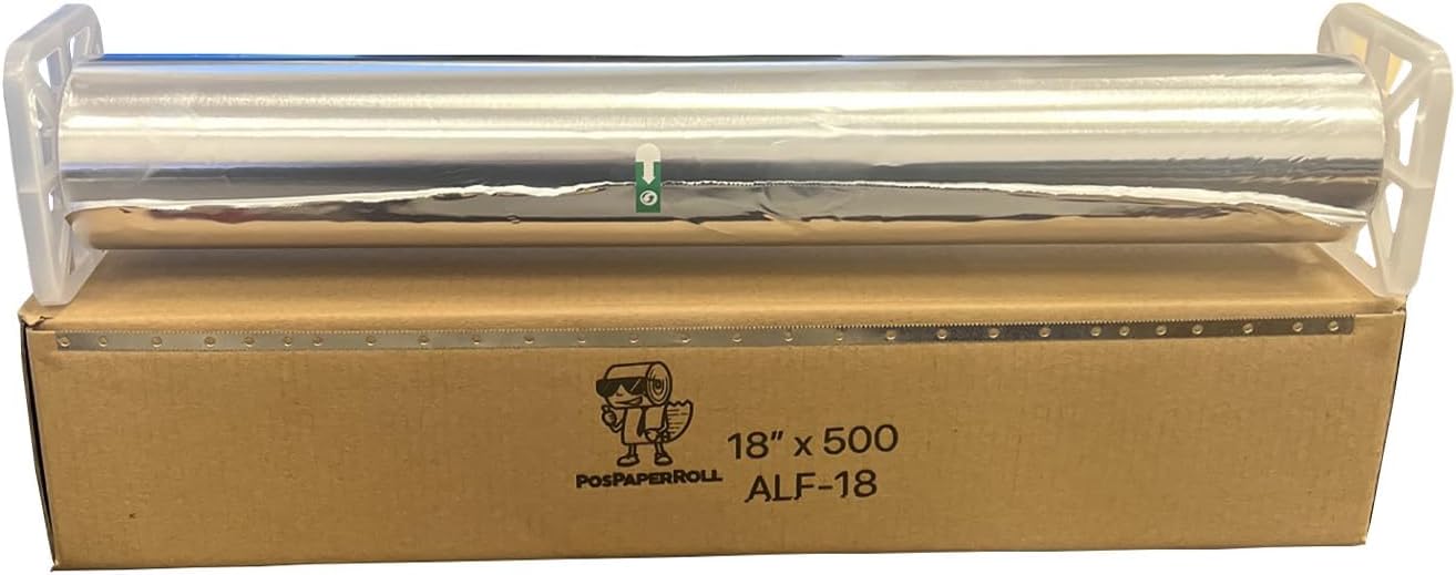 Commercial Heavy Duty Aluminum Foil Roll, 18 Inches x 500 Feet