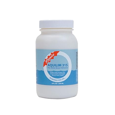 Renia Aquilim 315 Odorless Water Based Contact Cement for Leathercraft with Ultra Hold and Flexible Adhesive that Dries Quickly