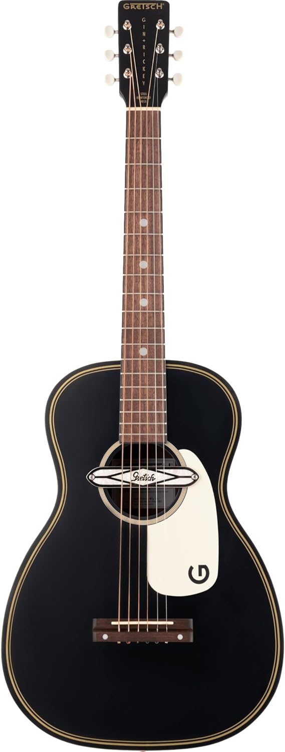Gretsch G9520E Gin Rickey Acoustic Electric Guitar, Smokestack Black, with Soundhole Pickup