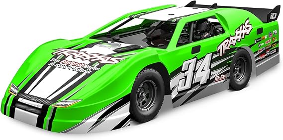 Traxxas Slash Late Model 1/10 Scale 2WD Dirt Oval Race Car (Green)