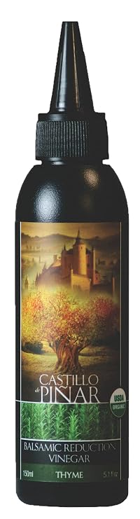 Castillo de Pinar Thyme Balsamic Reduced Vinegar 150ml, Certified USDA Organic Non GMO