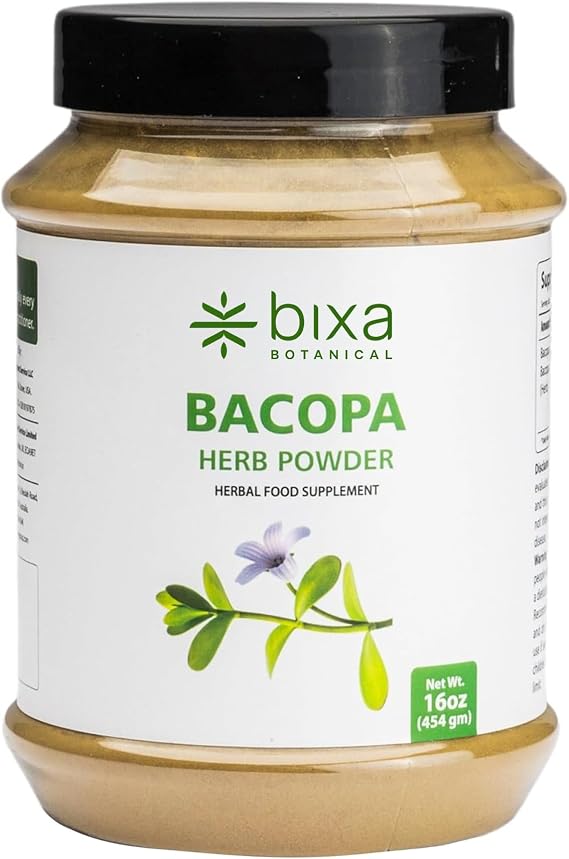 bixa BOTANICAL Bacopa Monnieri Powder, Ayurvedic Brahmi Leaves, 1 Pound