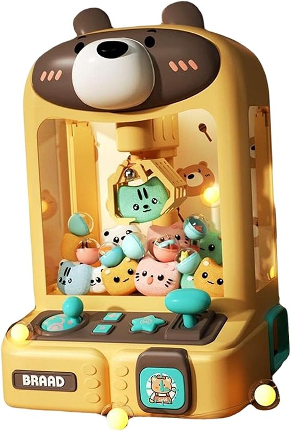 DeeRace Kids Claw Machine Crane Game Toy Electronic Arcade Game Candy Grabber & Prize Dispenser Vending Machine Toy for Home Home Game Center Desktop Toys Boys Girls Home Fun at Home! Perfect Birthday