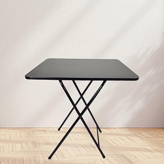 Folding Table,No Assembly Small Foldable Desk for Small Space Minimalist Camping and Party Parties Wedding BBQ Camping,Home Office Study Computer Desk Home Improvement,Black Black