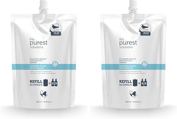 The Purest Solutions Moisturizing And Barrier Repair Dry Combination Skin Cleansing Gel Ecological Replacement Package 400 ml 2 pack