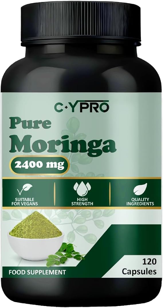 Moringa Capsules 2400mg High Strength | Moringa Oleifera Leaf Extract | Vegan Moringa Supplement for Daily Wellness & Energy | 120 Capsules | 3 Month Supply