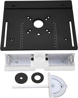 Aluminum Woodworking Insert Base Plate for Router Table, Metal Router System Full Installation Kit Black