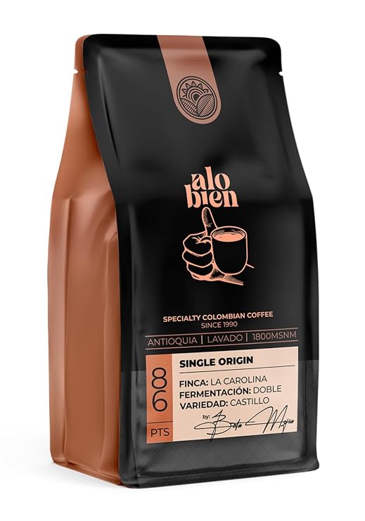 Alo Bien Specialty Coffee (Whole Bean) 1 LB. - Cafe Especial Colombiano Tostado By Beta Mejia
