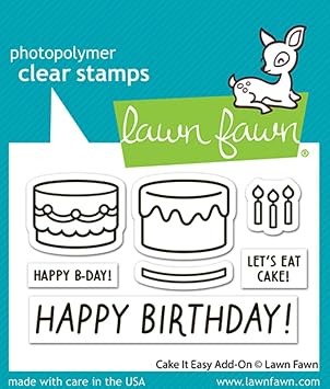 Lawn Fawn LF3773 Cake It Easy Add-On 2X3 Clear Stamp Set