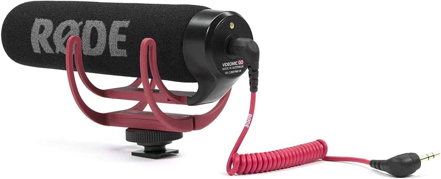 Rode VideoMic Go, Light Weight On-Camera Microphone VMGO - Bundle