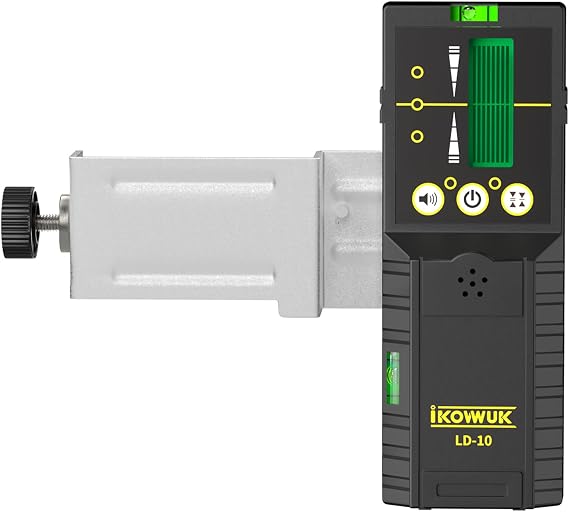 Laser Detector for Level Tool, 200 ft Receiver with Pulse Mode | Dual-side LCD Display, Adjustable Accuracy & Volume, Clamp Included