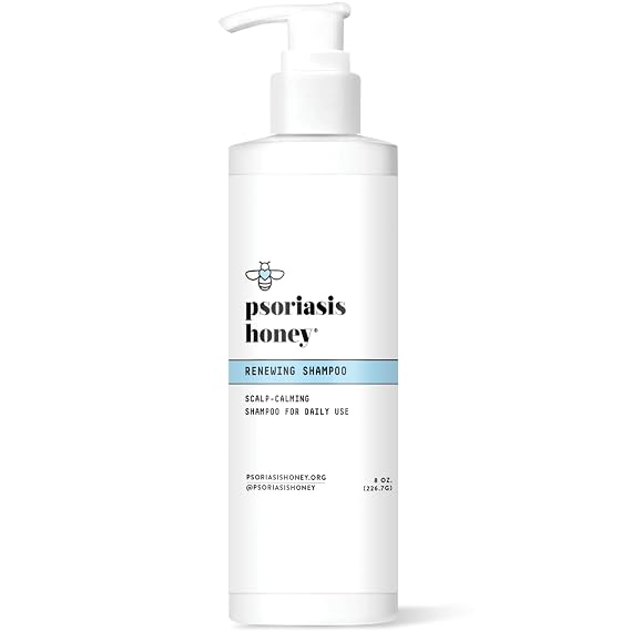 PSORIASIS HONEY Renewing Shampoo, Itchy & Dry Scalp Treatment (8oz) | Psoriasis Shampoo With Argan Oil for Women & Men, Scalp Psoriasis Relief, Daily Hair Shampoo for Kids