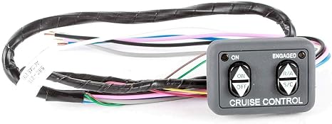 Rostra Dash Mount Push Button Cruise Control Switch Black Universal Single-Function Momentary Switch for Cruise Control and Accessory Applications