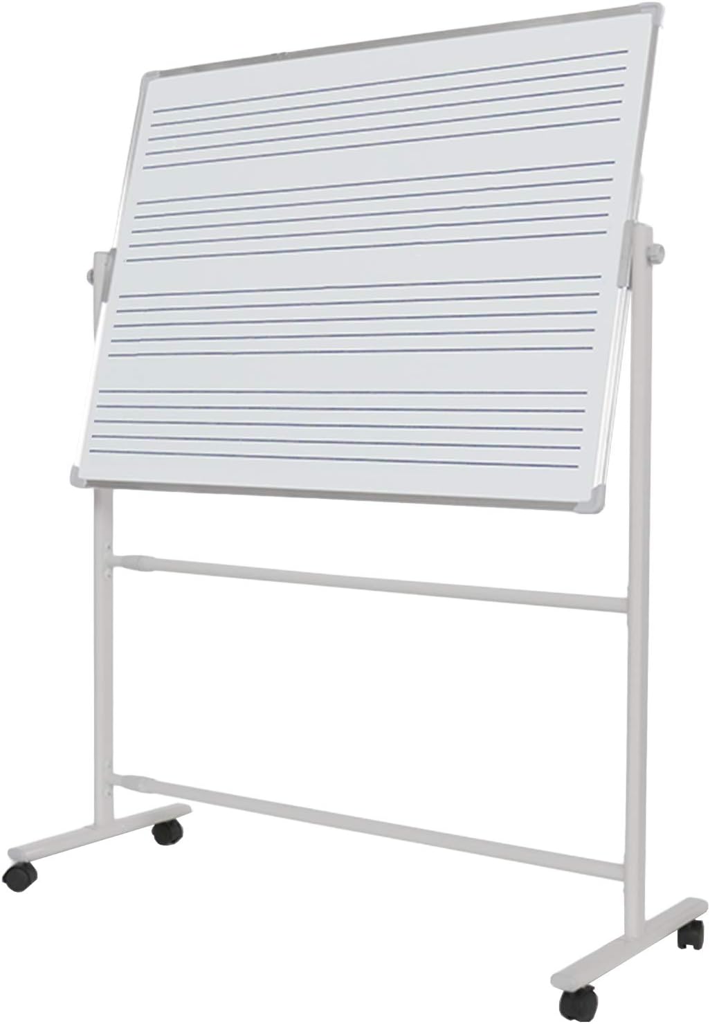 Mobile whiteboard Double Sided Mobile Music Staff Creation Teaching Dry Erase Board Angle Height Adjustable For Home School(Size:90X120CM)