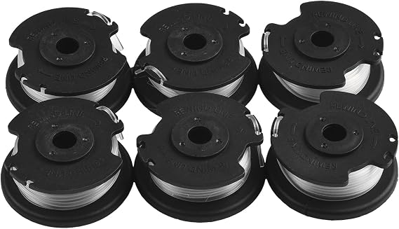 6 Pack Trimmer Spool Line 0.065 Inch 16.4 Ft Auto Feed For Hyper Tough HT19-401-003-06 HT19-401-003-07 20V Max String Weed Eater