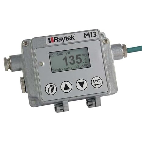 RAYMI3COMM 8-32 VDC Supply, Communication Box, Infrared Thermometer, IP65 / NEMA 4 Enclosure, Isolated 48 VAC / 300MA Relay OUTPUTS, Plug and Play, Push Button Interface W/LCD, UP to 8 Sensing