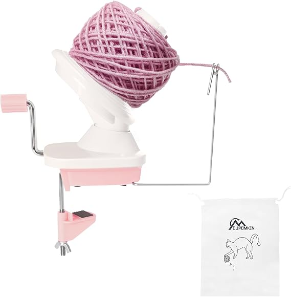 Yarn Ball Winder, Hand Operated Yarn Winder for Crocheting, Portable Yarn Spinner for Knitting