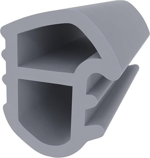 Steel Frame Seal for Steel Frame - Grey 5 Metres 18mm Height Vertical Groove Door Seal Rubber Profile for Metal Frames