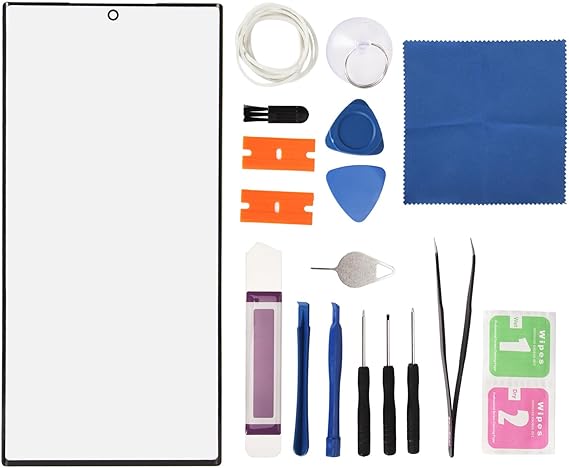 Phone Screen Glass Replacement for Samsung Galaxy S23 Ultra,Screen Assembly Front Outer Lens Glass Screen Replacement Kit with Complete Repair Tool Kit