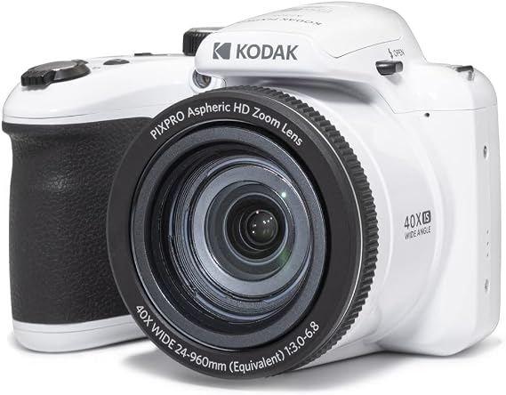 KODAK PIXPRO Astro Zoom AZ405-WH 20 MP Dijital Kamera 40X Optik Zoom 24 mm Geniş Açı 1080P Full HD Video ve 3 inç LCD (Beyaz)