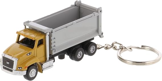Diecast Masters Cat Micro Ox Stampede Dump Truck Keychain | official Caterpillar Metal Keychain Replica | Model 85998