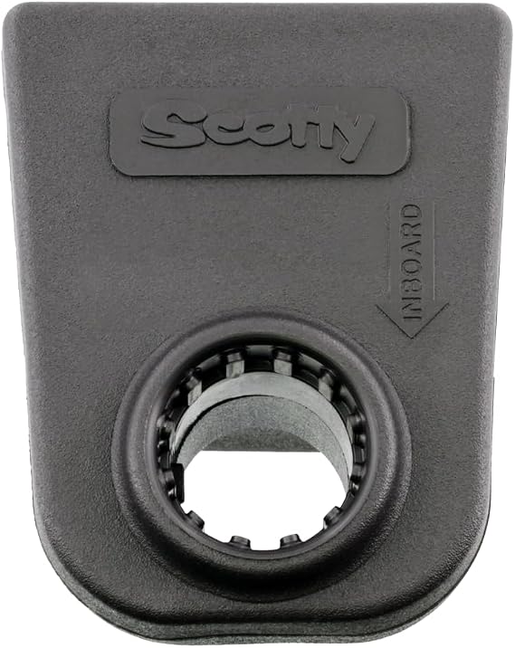 Scotty #243-BK Square Rail Mount, Black, Model:0243-BK | Works With All Scotty Post Mount Rod Holders