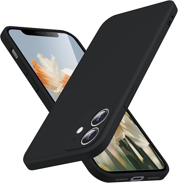 for iPhone 11 Case Liquid Silicone,Full Body Protective Black