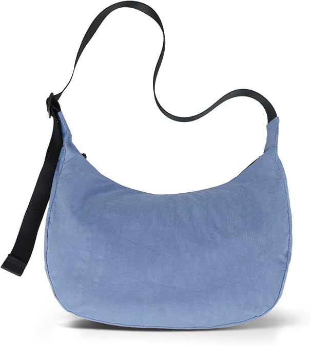 Medium Nylon Crossbody Crescent Bag: Slouchy Style Shoulder Casual with Adjustable Strap