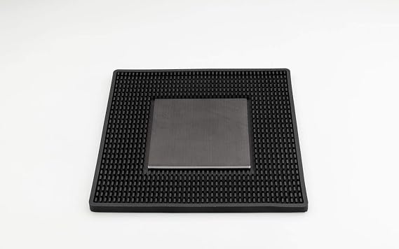 IMC PVC Bar Mat 12" Square | Medium | Black | Spill Mat | Barware | For Bars and Countertops