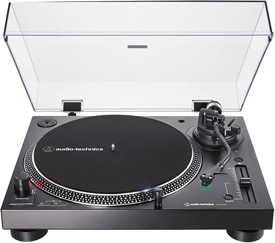 Audio-Technica AT-LP120XBT-USB-BK Wireless Direct-Drive Turntable (Analog, Wireless & USB), Fully Manual, 3 Speed, Convert Vinyl to Digital, Built-in Pre-Amp, Black