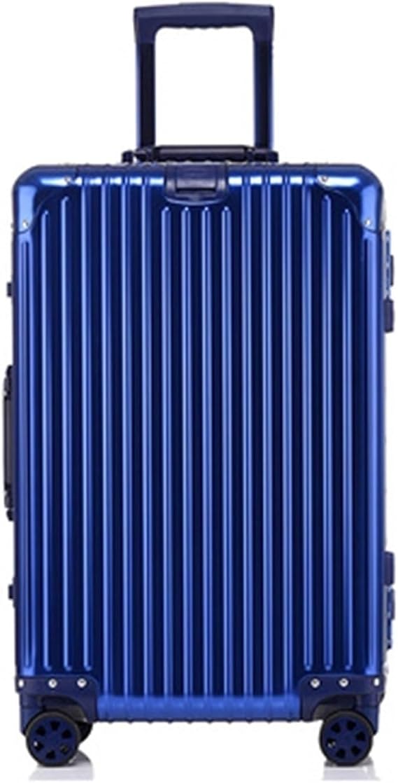 Suitcases All aluminum Magnesium Alloy Trolley Case Aluminum Alloy Suitcase Metal Suitcase Portable Suitcase Travel Suitcase for Business Travel (Color : C, Taille unique : 22inch)