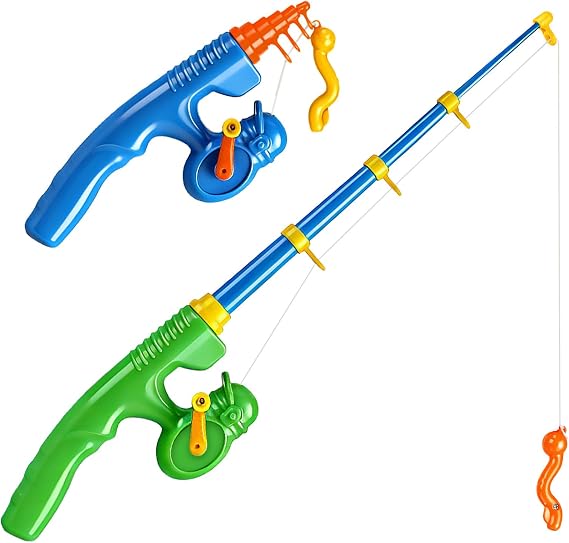CozyBomBTM Magnetic Fishing Toy Pole 2 Pack for Replacement | No Fishes are Included, Bathtime Carnival for Kids Education Teaching, Party Fishing Poles Rod Ocean Sea Animals Birthday Gift (X-Large)
