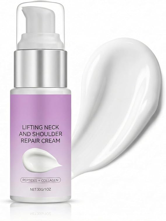 Neck Firming Cream with Peptides & Collagen,Retinol, Neck Firming Cream, Anti-Aging Moisturiser for Sagging Skin, Wrinkles & Fine Lines, Tightening & Hydrating Neck, Shoulder & Décolleté Repair Cream