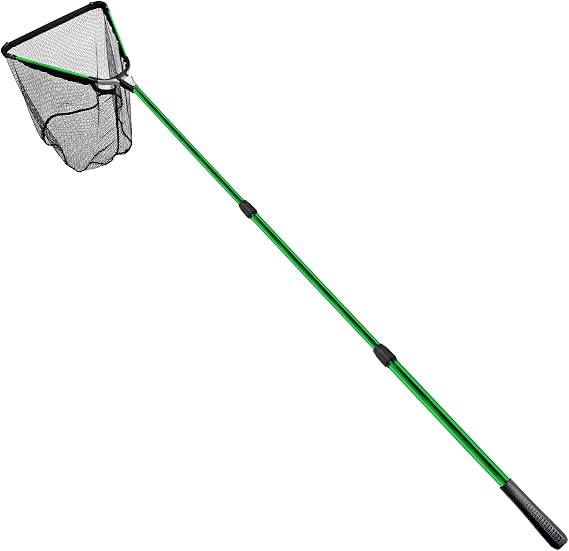 Fiblink Folding Aluminum Fishing Landing Net Fish Net with Extending Telescoping Pole Handle