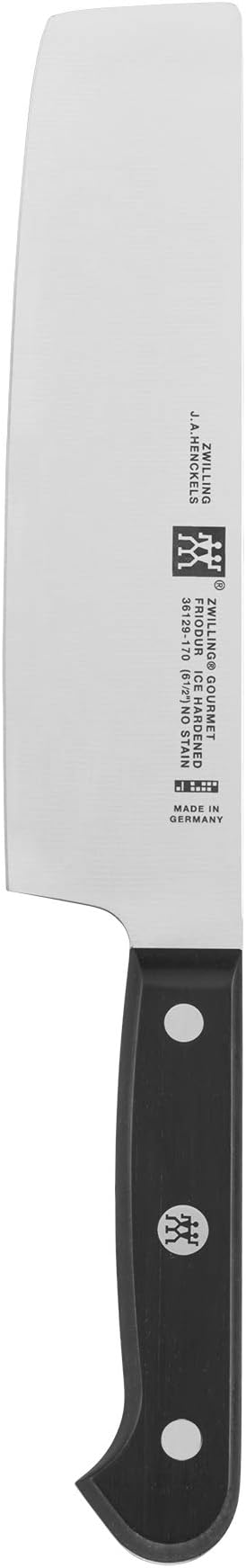 ZWILLING Gourmet 6.5-inch Razor-Sharp German Nakiri Knife, Made in Company-Owned German Factory with Special Formula Steel perfected for almost 300 Years, Dishwasher Safe