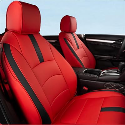 Custom Full Set Seat Covers for Grand Cherokee 2007-2010 5-seat Rear Seats Split Leather Car Seat Cushion Protector Red-Black