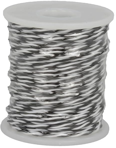 Jameco ValuePro 24 AWG Black/White Stranded Twisted Pair Hook-Up Wire 100 Feet