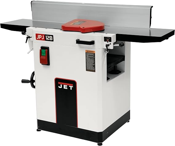Jet 12-Inch Planer/Jointer, Straight Knife Cutterhead, 3 HP, 230V 1Ph (Model JPJ-12B)
