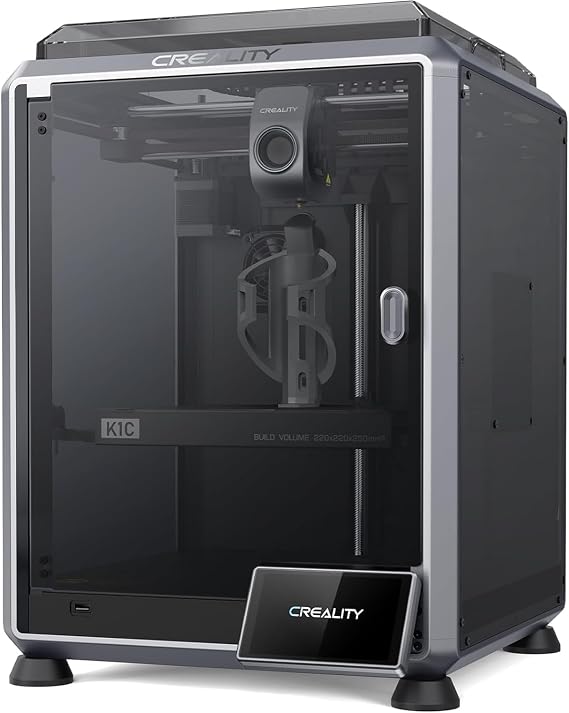 Creality K1C 3D Printer with AI Camera, 600mm/s High-Speed Auto Leveling Clog-Free Robust Direct Extruder K1 SE Upgraded 3D Printer, 300°C Printing Silent Mode Support Carbon Fiber Filaments