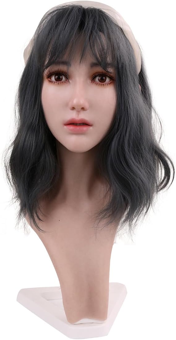 Mannequin Real Human Silicone Head Mold Wig Holder, for Wigs,Makeup,Beauty Accessories Displaying,1