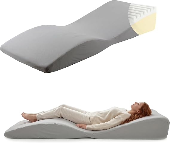 Bed Wedge Pillow Set, Full Body Wedge Mattress for Sleep Recovery | Post Surgery Foam Support Pillows for Acid Reflux Snoring Back Pain Relief, Memory Foam Back Pillow, Ergonomic Mattress