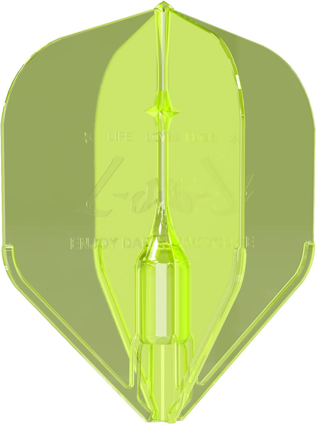 Dart Flights L1 EZ Fantom Neon Yellow | Ultra Durable | Set of 3 | for Soft & Steel Tip Darts