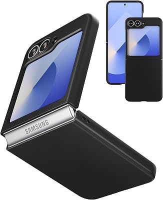 Cresee Case for Samsung Galaxy Z Flip 7 FEZ Flip 6, Thin Hard Matte Polycarbonate Phone Cover for Z Flip7 FEZ Flip6 - Black