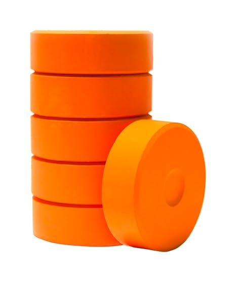 Jack Richeson Giant Tempera Paint Cakes, 2-1/4 x 3/4 Inches, Orange, Set of 6 - 384098