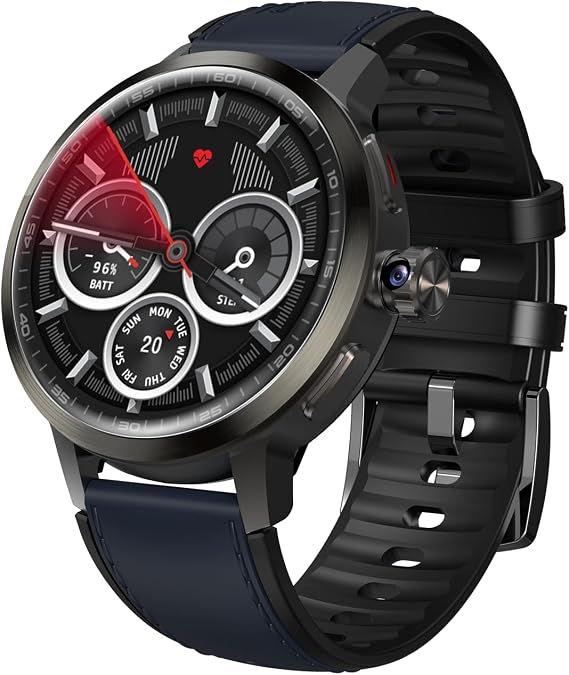 4G LTE Smart Watch Mobile Phone, 1.75-inch AMOLED Display Large Screen Wristwatch, SL8541E, Android 8.1, 2GB + 16GB, 1520mAh, Clock Phone, Google Playstore, Messaging, Rotating Camera, Video Calls