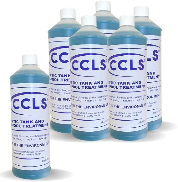 Septic Tank and Cesspool Treatment Additive/Organic Enzyme Producing Bacteria/Non-Toxic/Non-Hazardous/Non-Corrosive (6-Quarts)